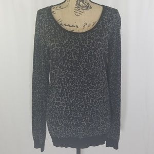 Carolyn Taylor Animal Print Sweater Top